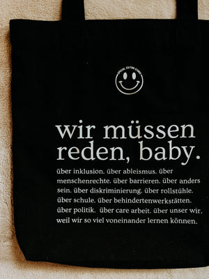 „Wir müssen reden, baby“ Shopping Bag