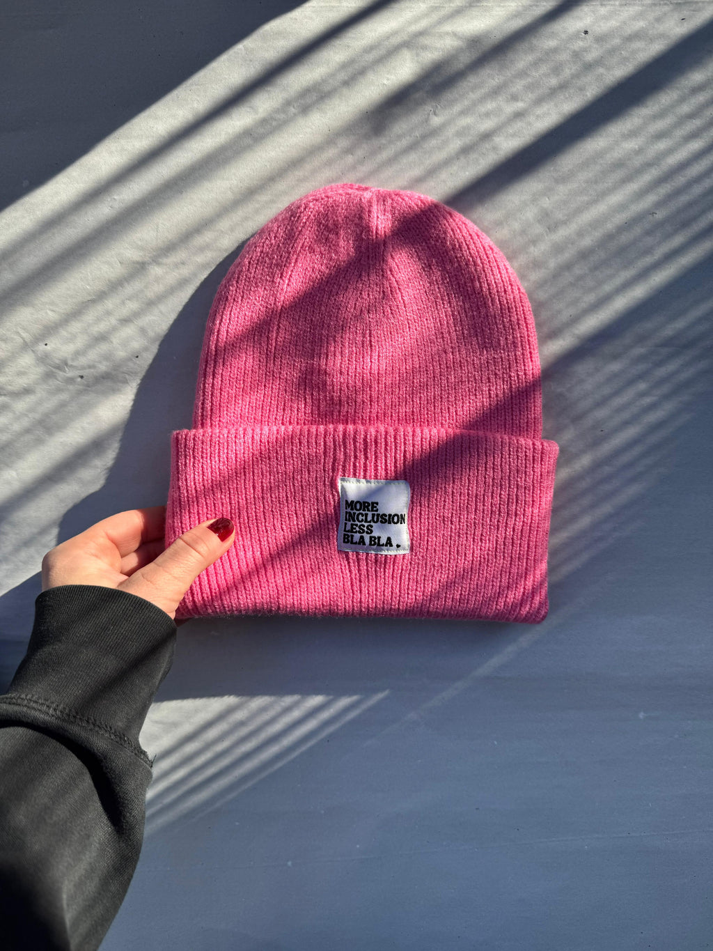 Statement Beanie - pink